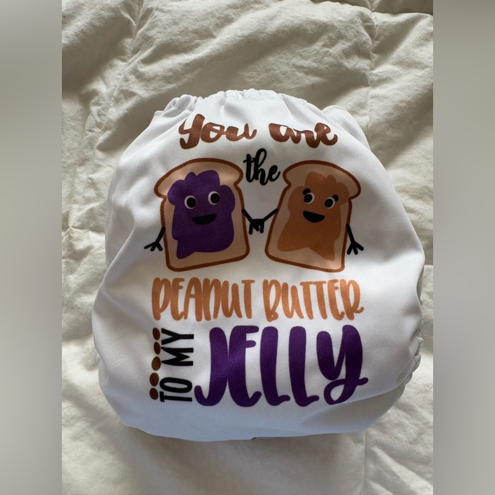 Squishy Tushie You Are The Peanut Butter To My Jelly OS Cloth Diaper